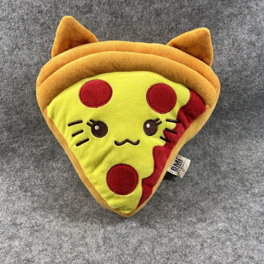 BMi Merchandise Pizza Cat Plush 10" Yellow Pepperoni Kawaii Soft Toy